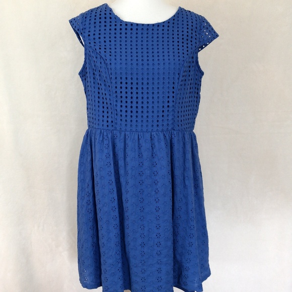 Xhilaration Dresses & Skirts - 🌻 Blue Eyelet Dress